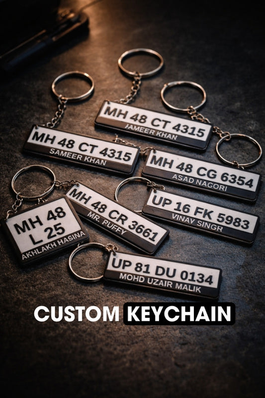 Custom Number Plate Keychain