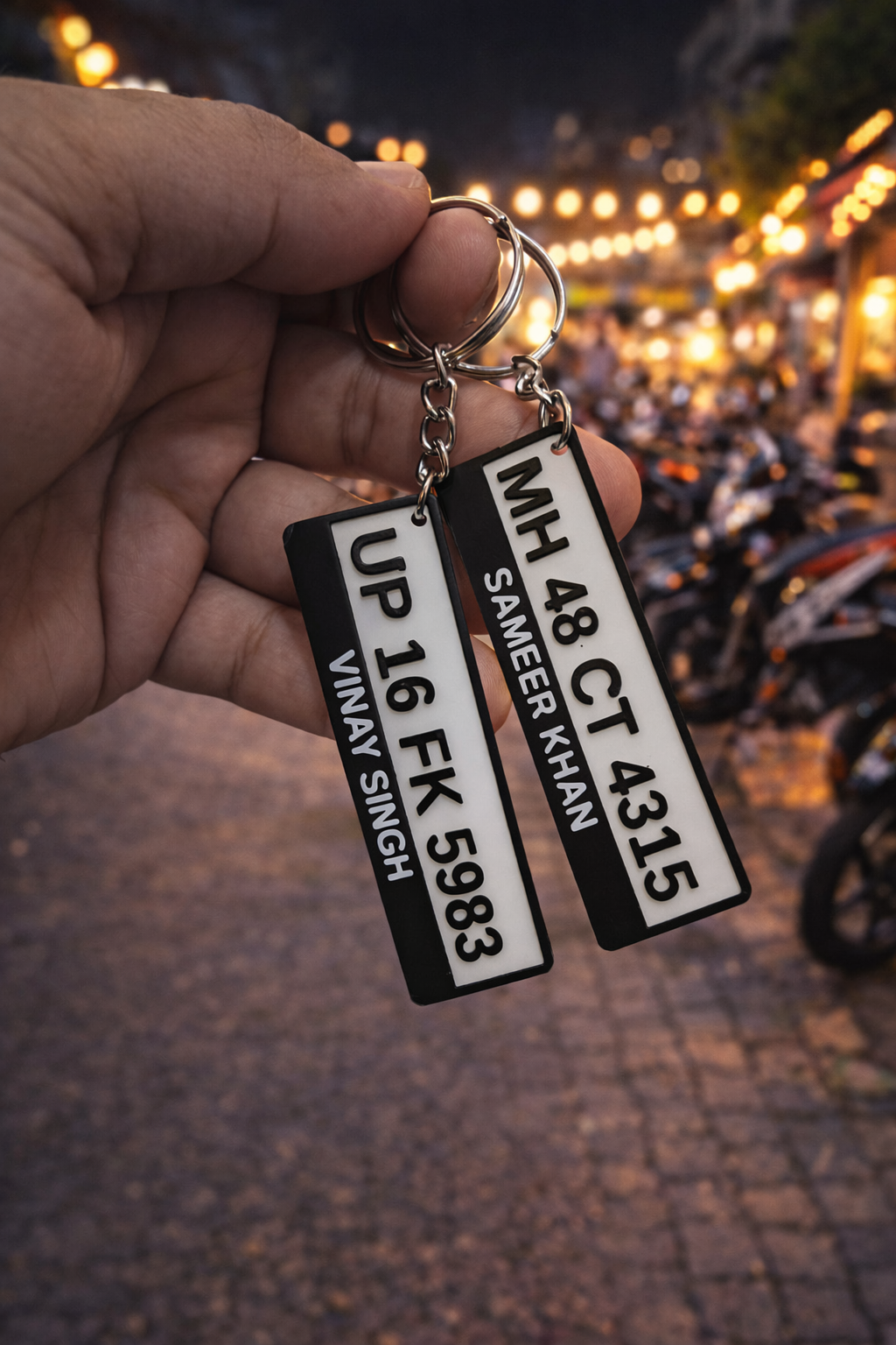 Custom Number Plate Keychain