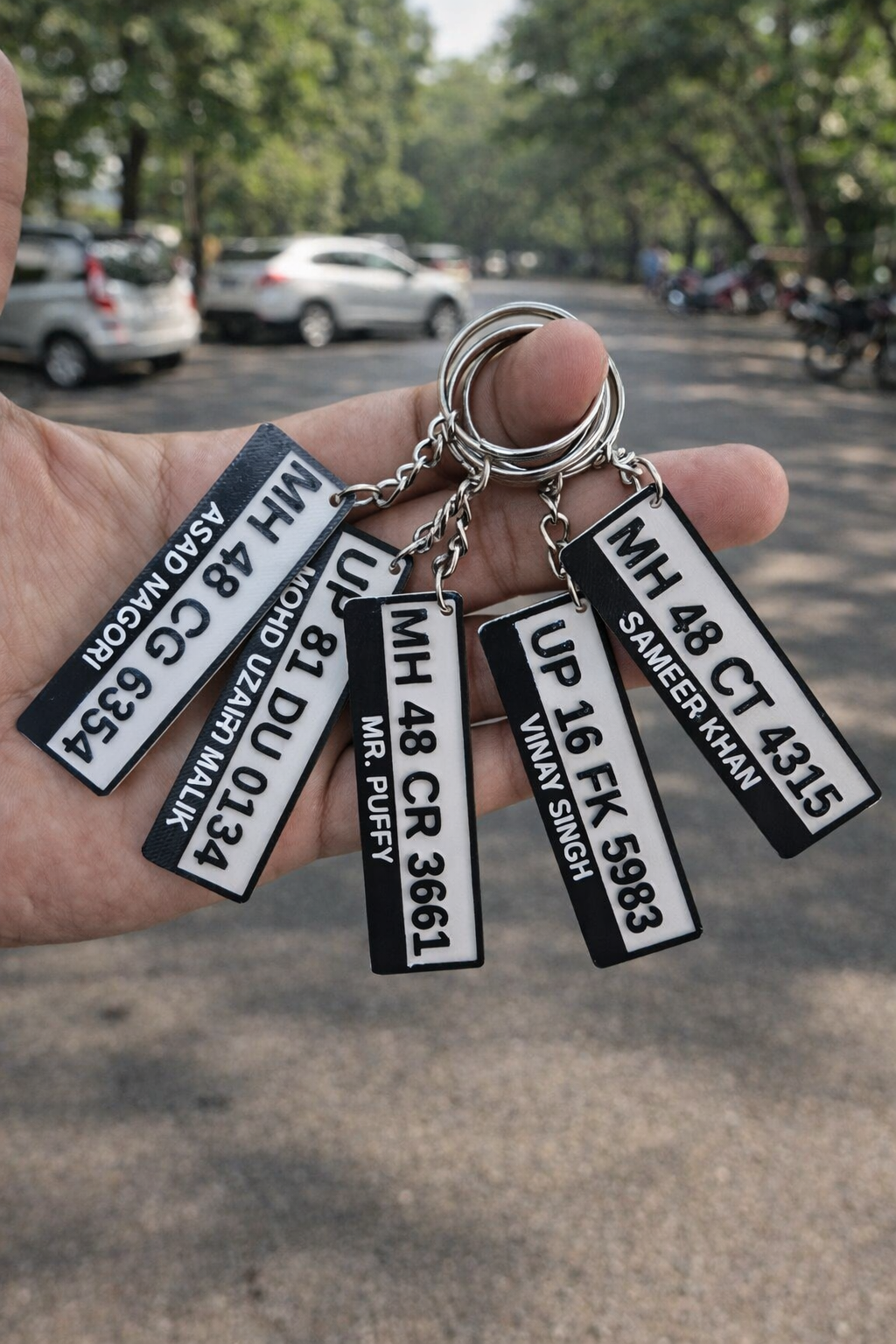 Custom Number Plate Keychain