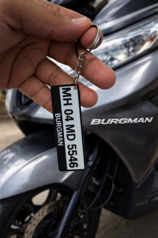 Custom Number Plate Keychain